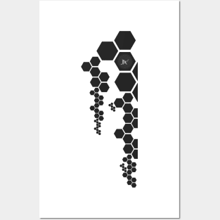 Hexagon Vines (Asymmetrical) Posters and Art